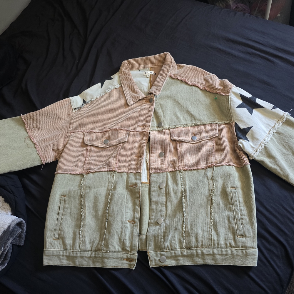 Pol Patchwork Jacket With Star Detail - image 1